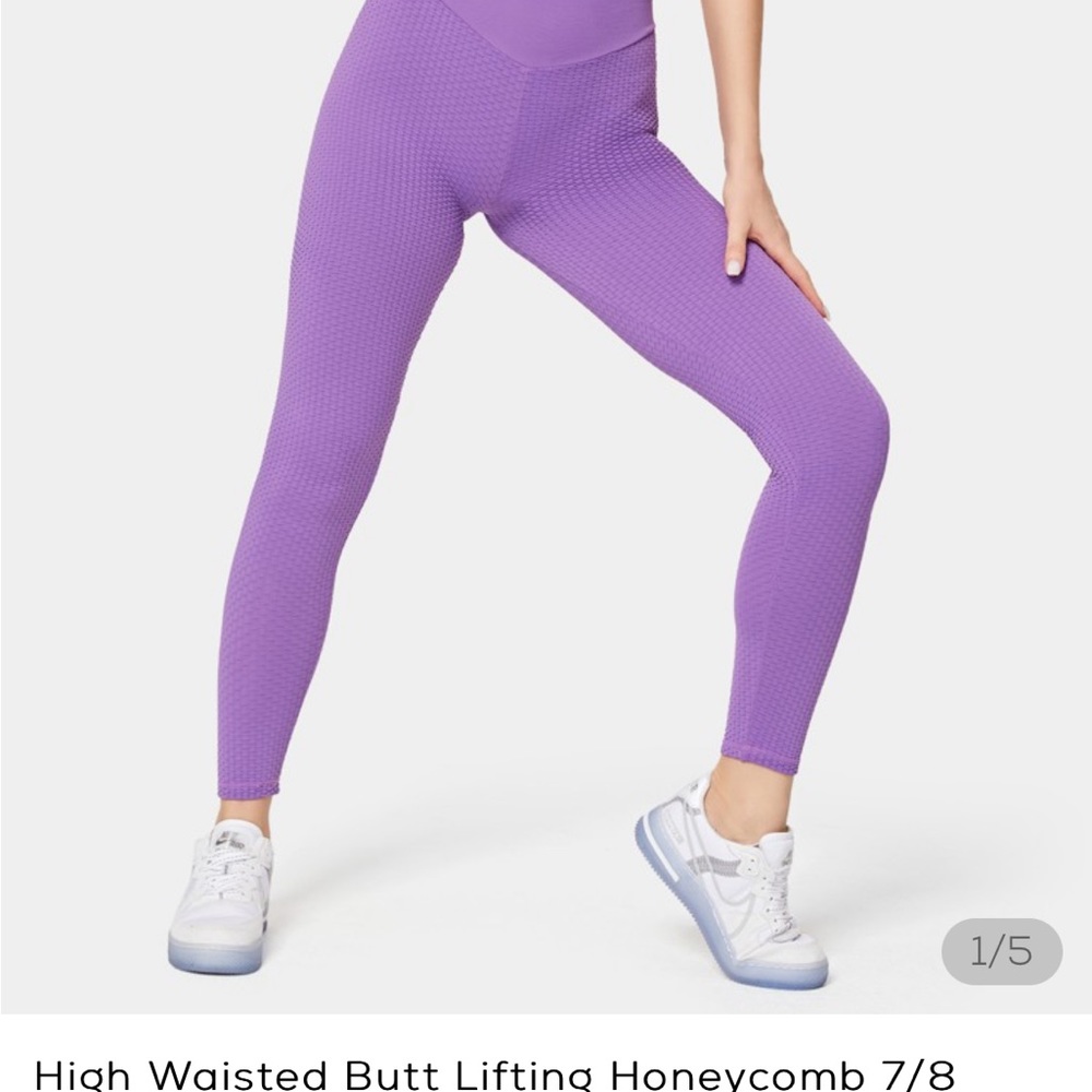 Halara honeycomb leggings in purple NWT